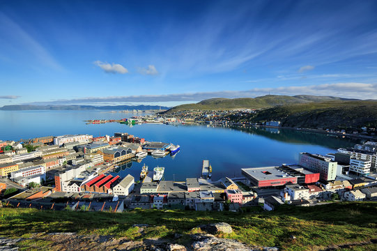 view of Hammerfest City, Norway