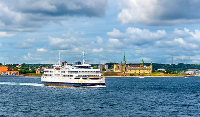 Helsingor - Helsingborg ferry and the Castle of Kronborg - Denmark