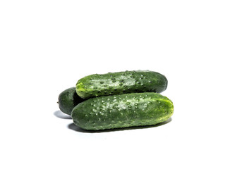 Cucumbers isolated on white horizontal