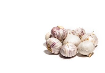Garlic isolated on white