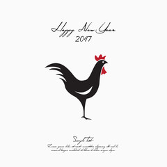 Fototapeta na wymiar Vector 2017 Happy New Year background