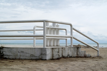 Fototapeta premium fence by the sea