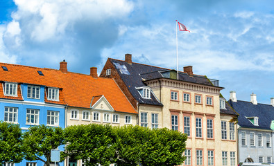 Fototapeta na wymiar Buildings in the old town of Helsingor - Denmark