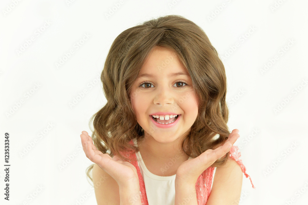 Canvas Prints cute little girl posing