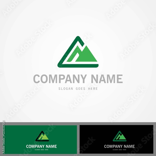 "triangle mountain vector logo" Stock image and royaltyfree vector