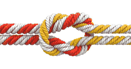 Tied knot. Image with clipping path