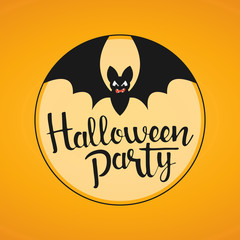 Halloween party handwritten lettering