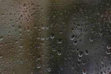 Drops of water on the window