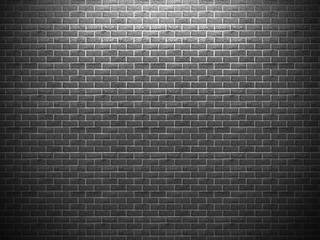 Dark black brick wall grunge background