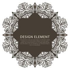 Vector design element. Hand drawn.