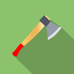 Colorful ax flat icon