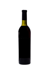 Bottle with red wine