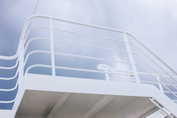 exterior stairs on the ship