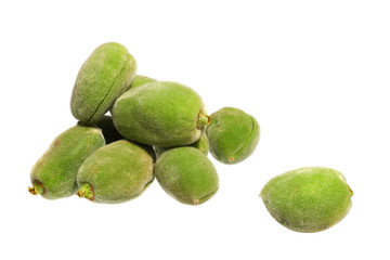 Almonds fruits isolated on a white background