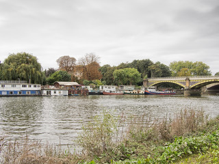 The Thames at Richmond on a grey day. UK. © Mushy