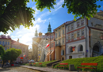 Old city square in Przemysl, Poland - obrazy, fototapety, plakaty
