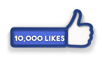 15,000 likes thumbs up banner
