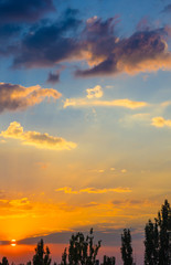 landscape with dramatic light