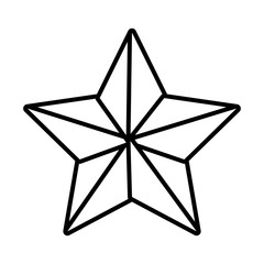 silhouette star with five points vector illustration