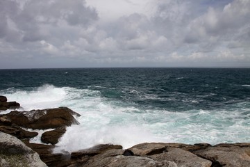 Côte rocheuse en Bretagne, saint-Guénolé,Pors carn