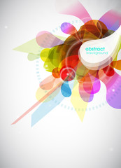 Abstract colored background with circles.