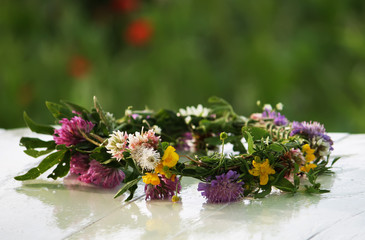 Wreath of wildflowers