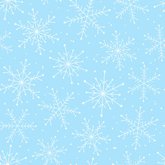 Seamless pattern with snowflakes ornate 11