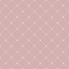 Geometric repeating ornament with diagonal dotted lines. Seamless abstract modern pattern. Purple and white pattern