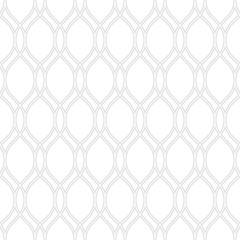 Naklejka premium Seamless ornament. Modern geometric pattern with repeating light silver wavy lines