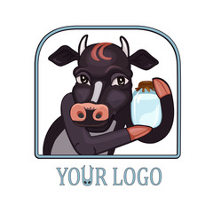 cute cow logo that keeps milk