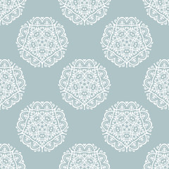 Oriental classic pattern. Seamless abstract background with repeating elements. Light blue and white pattern