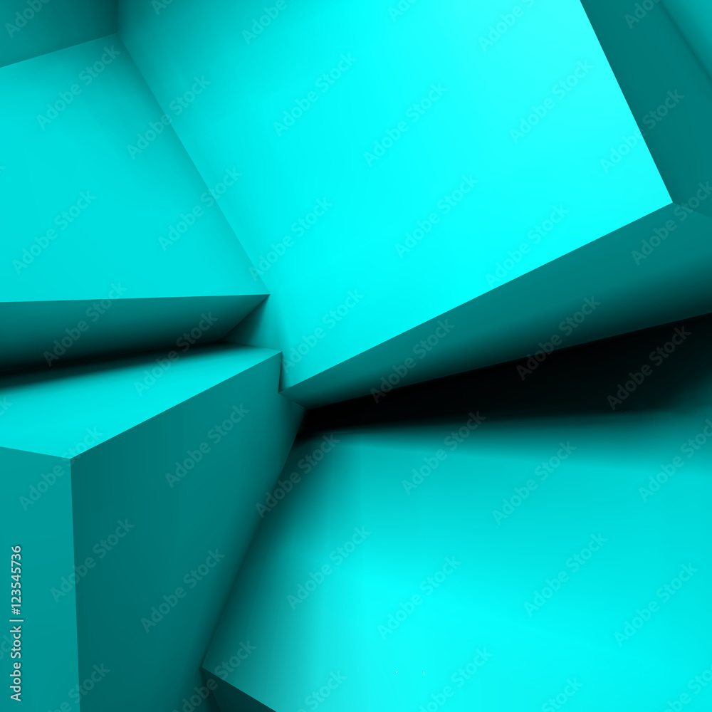 Poster abstract geometric background with overlapping cubes