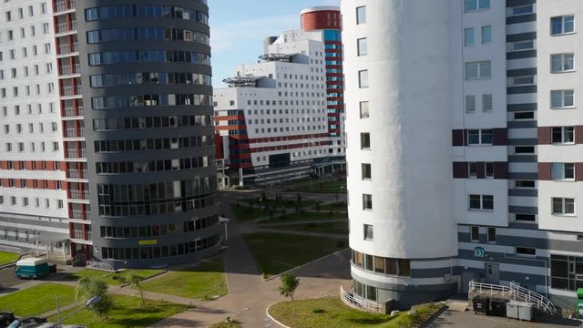 Student village with clouds timelaps