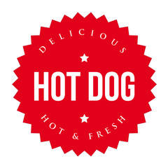 Hot Dog vintage label vector