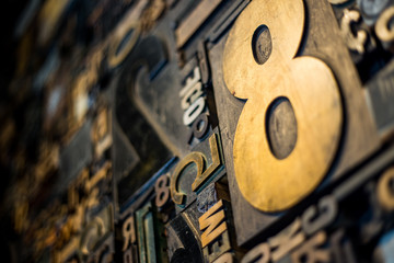 Letterpress block collage decor
