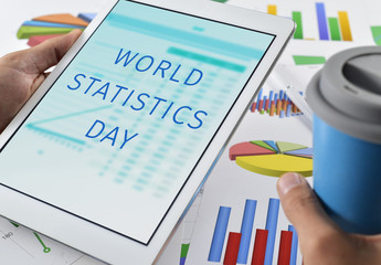 text world statistics day in a tablet