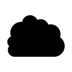 silhouette cloud in cumulus shape vector illustration