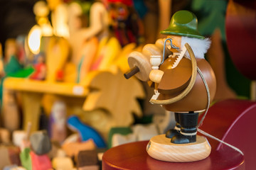 Wooden toy at Christmas Market in Nuremberg, Germany