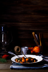 Black rice with pumpkin