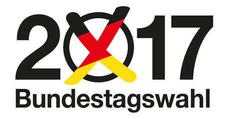 Bundestagswahl 2017 mit Kreuzchen