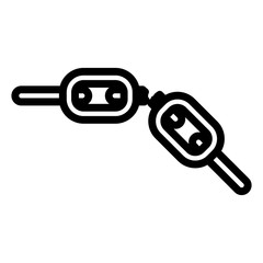 silhouette of two chain shackles vector illustration