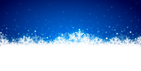 Obraz premium Blue snow background