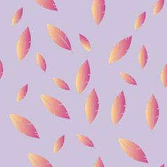 Fototapeta premium Feathers pattern for fashion design (hippie, boho style). repeat