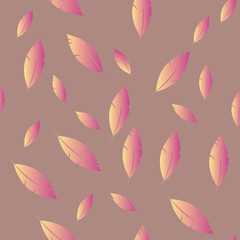 Feathers pattern for fashion design (hippie, boho style). repeat