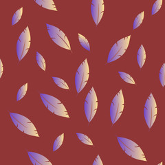 Feathers pattern for fashion design (hippie, boho style). repeat