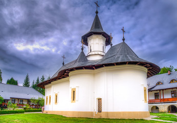 Fototapeta na wymiar Sihastria orthodox church monastery, Moldavia, Bucovina, Romania