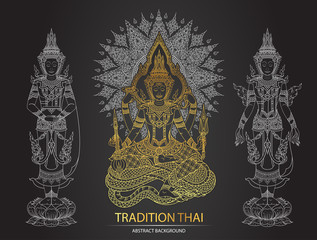 line thai tradition of god shiva