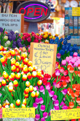 Wooden tulips for sale to Bloemenmarkt, Amsterdam
