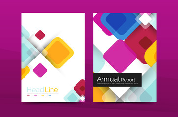 Geometric abstract background, business company annual report template