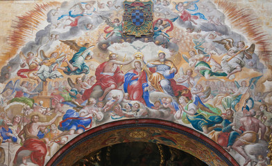 Fresco of the Coronation of Mary in the Convento de San Esteban,